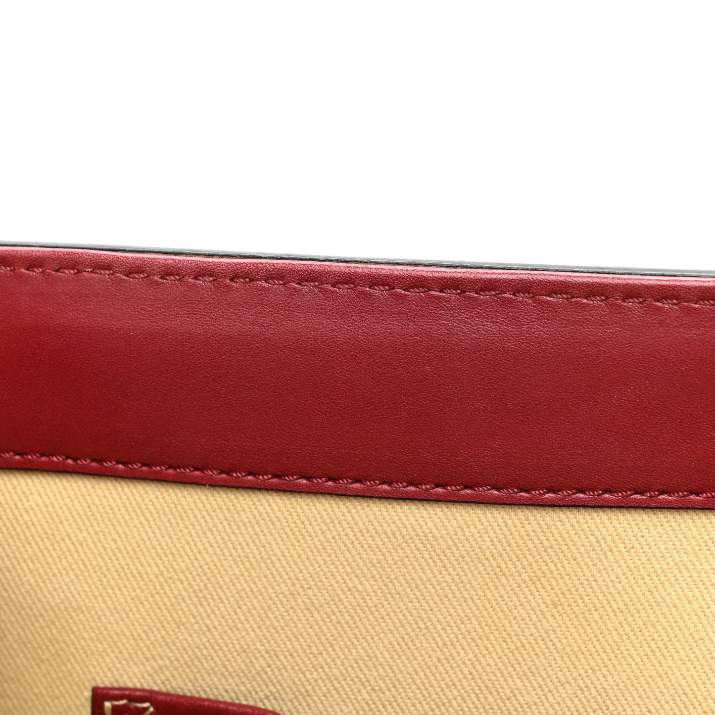 Patent Large Glam Lock Rockstud Flap Red