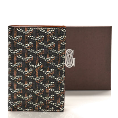 Goyard Goyardine Grenelle Passport Wallet Black Gold 7 of 9