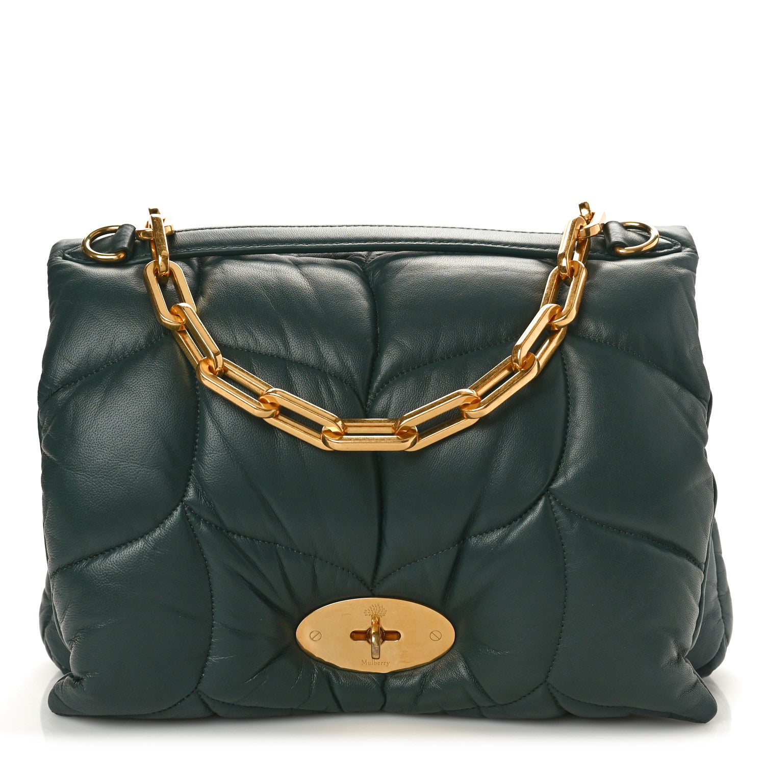 Mulberry Nappa Pillow Quilted Little Softie Bag Mulberry Green 1 of 8
