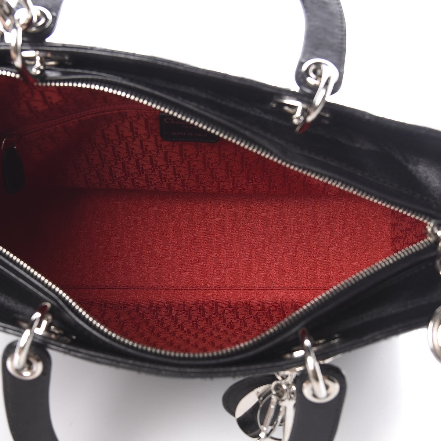 Lambskin Cannage Large Lady Dior Black