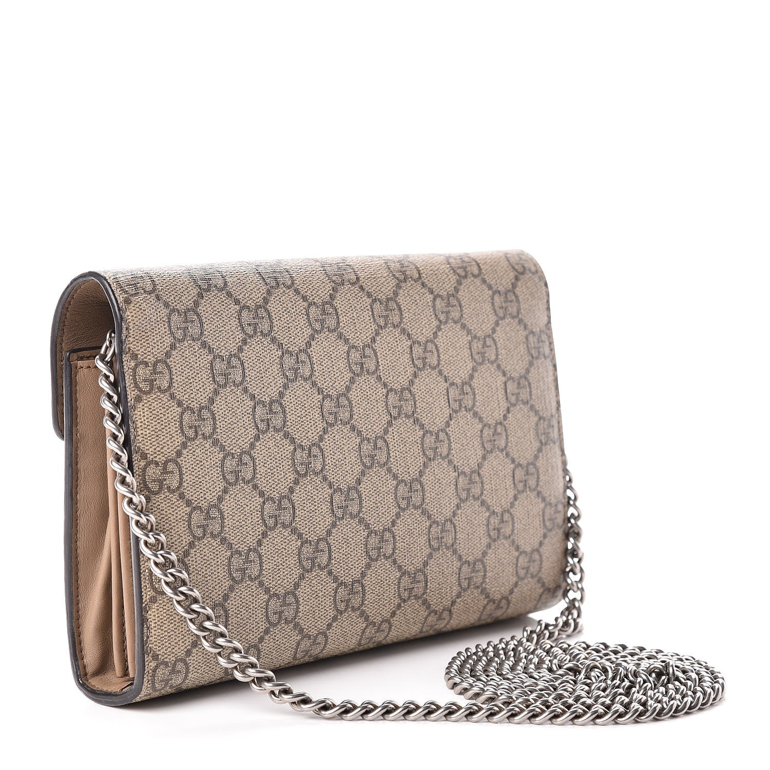 Gucci GG Supreme Monogram Mini Dionysus Chain Wallet Beige Taupe 3 of 11