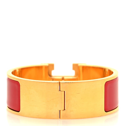 Hermes Enamel Wide Clic Clac H Bracelet PM Rouge Amarante 3 of 4