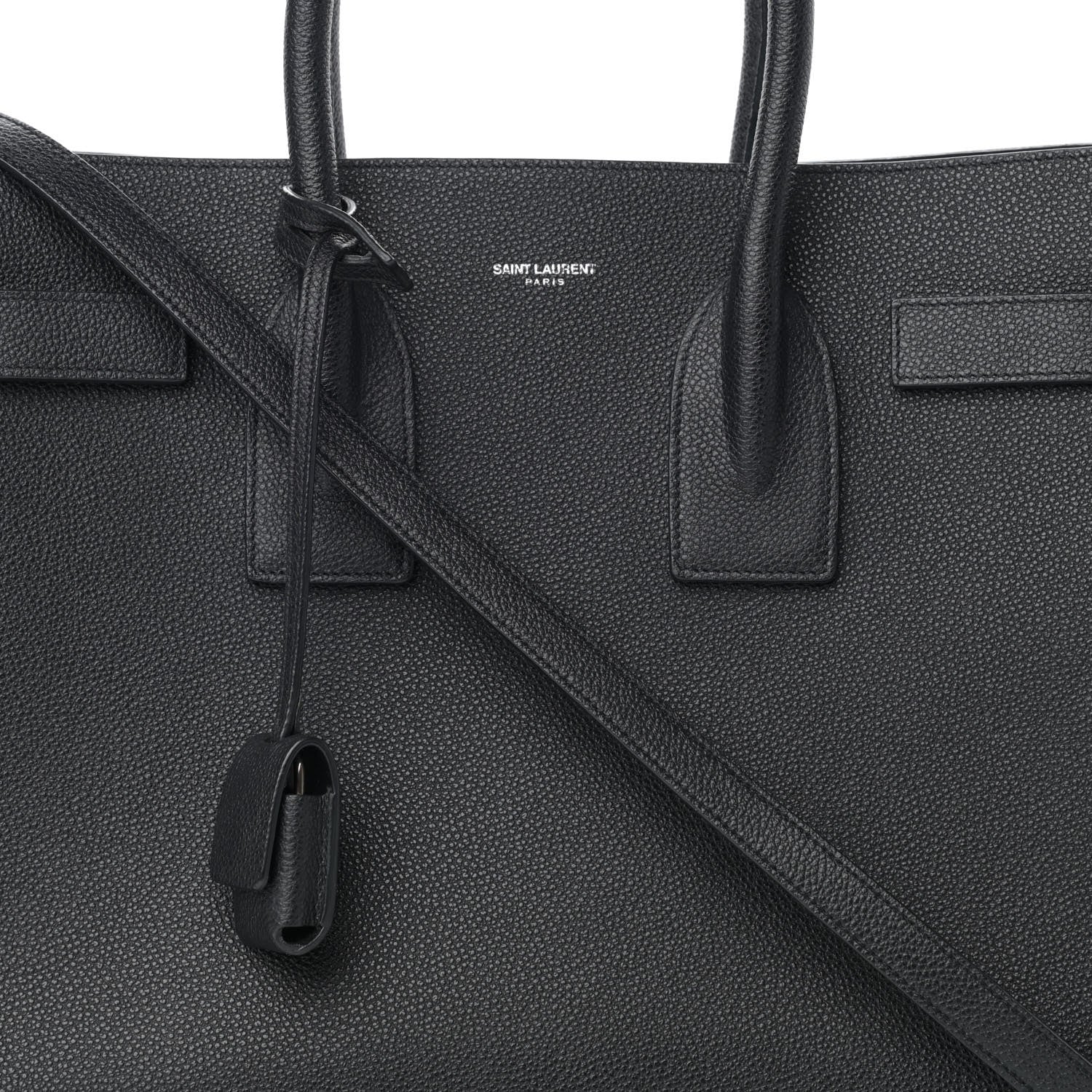 Saint Laurent Grained Calfskin Small Sac De Jour Black 7 of 9