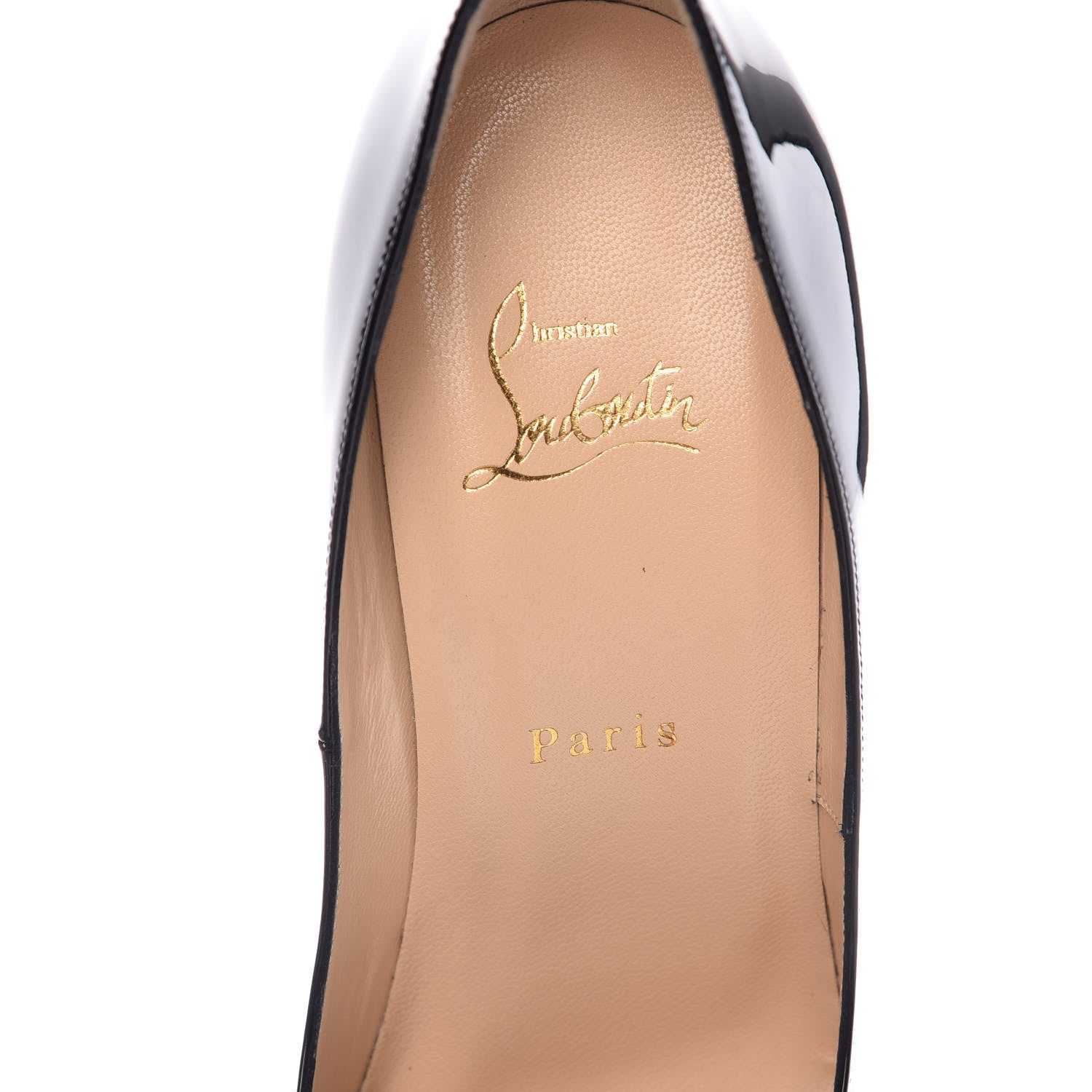 Christian Louboutin Patent Lady Peep 150 Pumps 40.5 Black 7 of 13