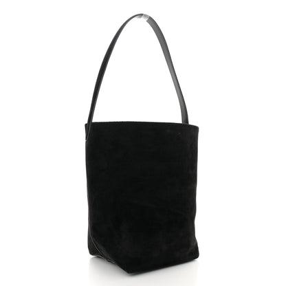 The Row Suede Calfskin Medium N/S Park Tote Black 3 of 12