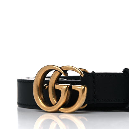 Gucci Calfskin Double G 20mm Belt 80 32 Black 7 of 8