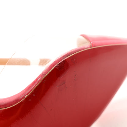 Christian Louboutin Patent PVC Nosy 100 Pumps 37 Begonia 8 of 12