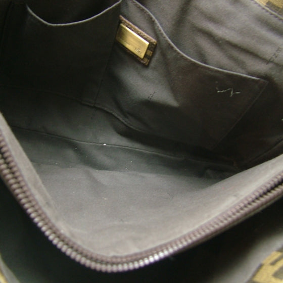 Zucca Medium Messenger Bag Unisex Purse Brown