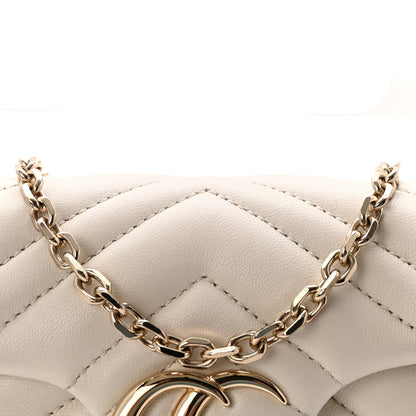 Gucci Lambskin Matelasse Mini GG Marmont Shoulder Bag White 8 of 11