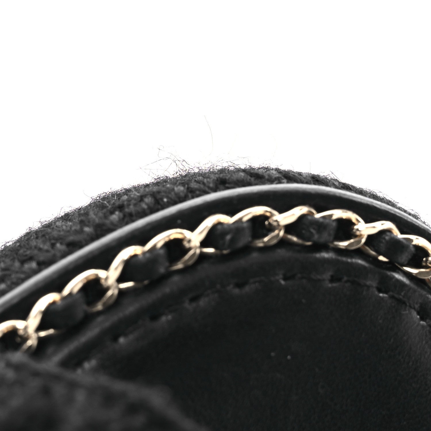 Chanel Wool Alpaca Chain CC Slide Sandals 40 Black 11 of 11