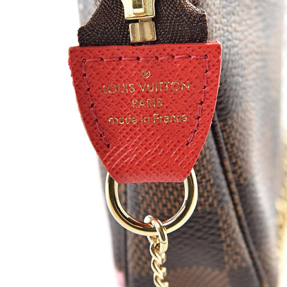 Louis Vuitton Damier Ebene 2019 Christmas Animation Mini Pochette Accessories Red 6 of 8
