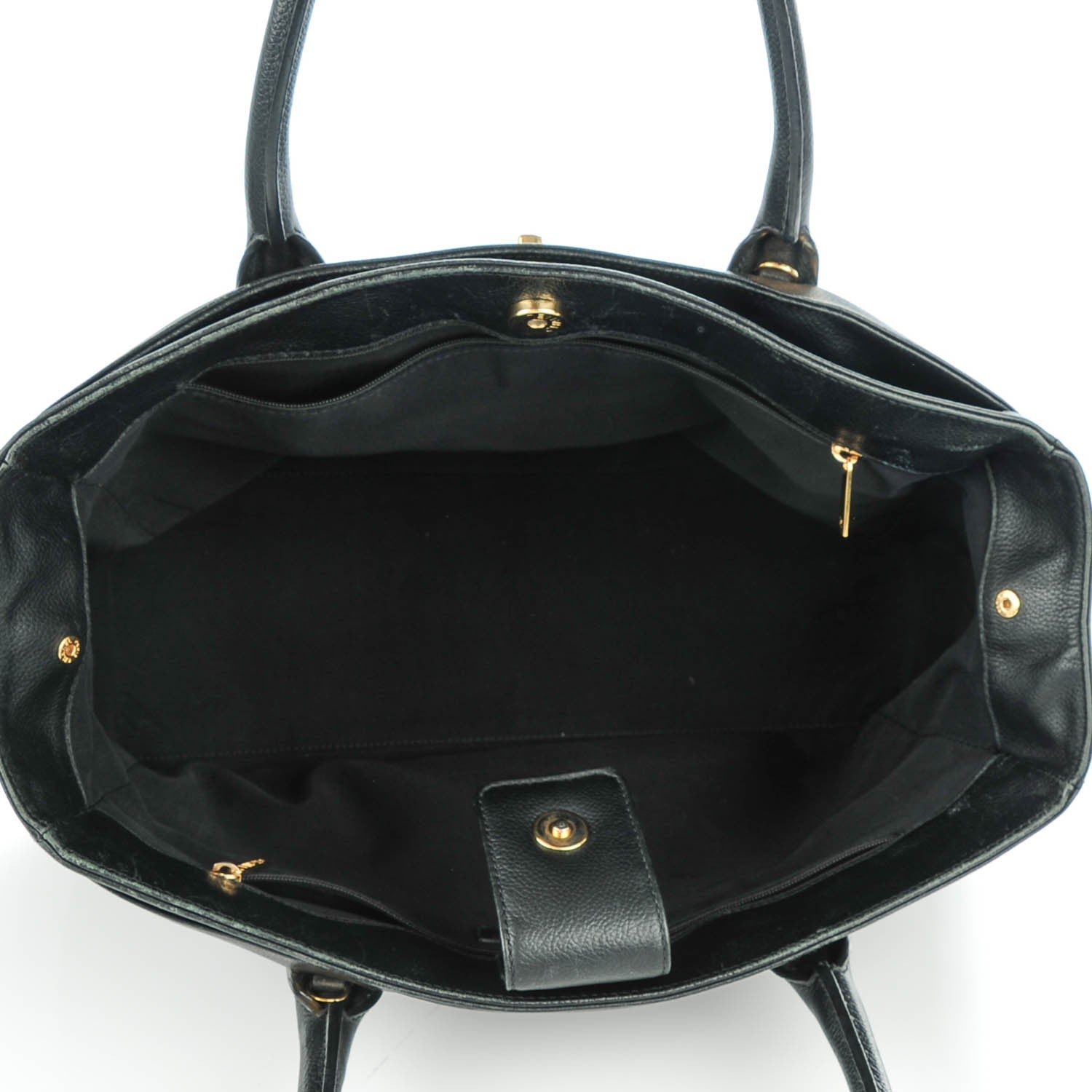 Chanel Calfskin Cerf Executive Shopper Tote Black 6 of 9