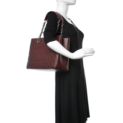 Chanel Caviar Quilted Grand Shopping Tote GST Burgundy 2 of 10