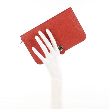 Hermes Togo Dogon Duo Wallet Vermillion 4 of 11