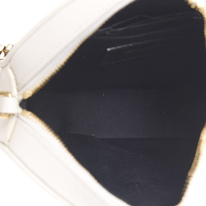 Saint Laurent Grain De Poudre Matelasse Chevron Quilted Round Vinyle Camera Bag Crema Soft 5 of 10