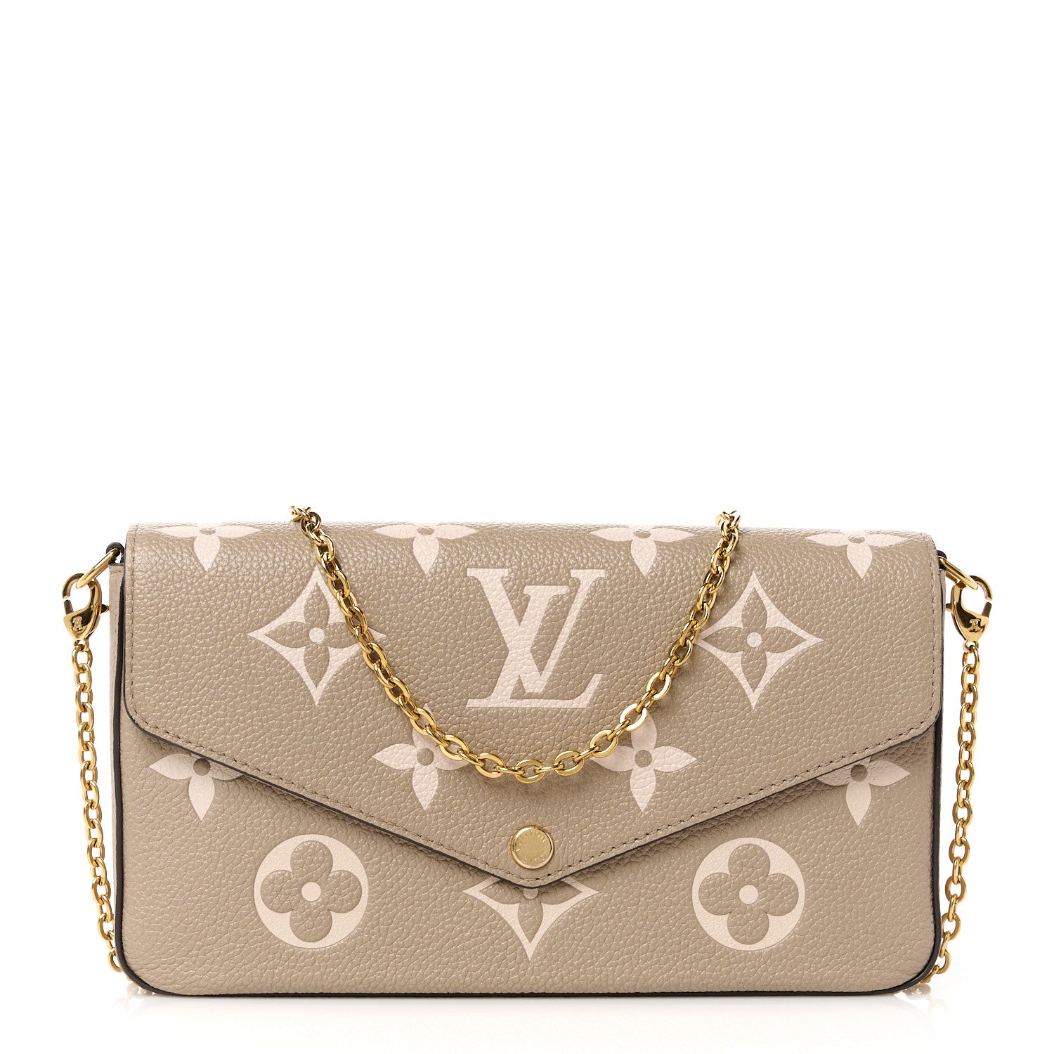 Louis Vuitton Empreinte Monogram Giant Felicie Pochette Tourterelle Creme 1 of 16