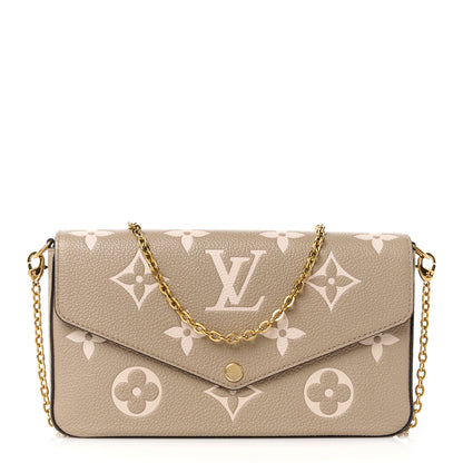 Louis Vuitton Empreinte Monogram Giant Felicie Pochette Tourterelle Creme 1 of 16