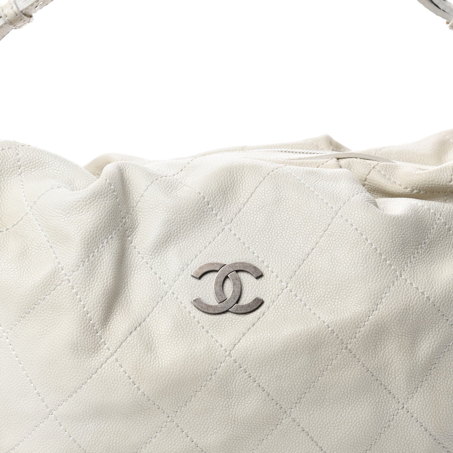 Chanel Caviar Large Outdoor Ligne Hobo White 12 of 12