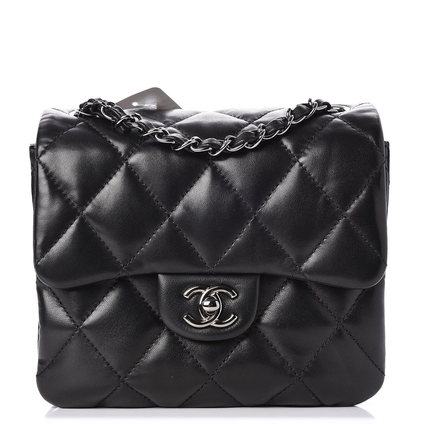 Lambskin Quilted Flap Black