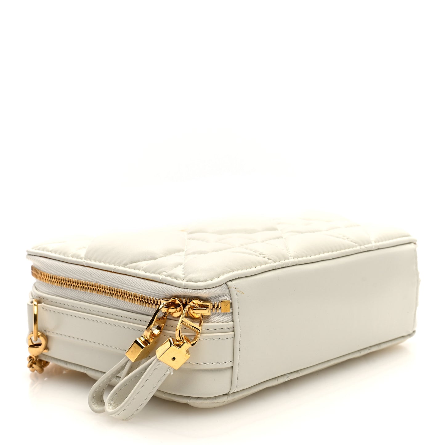 Calfskin Macrocannage Caro Box Bag Latte