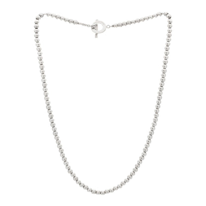 Tiffany Sterling Silver 4mm Beads Toggle Necklace 3 of 4
