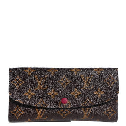 Louis Vuitton Monogram Emilie Wallet Fuchsia 1 of 8