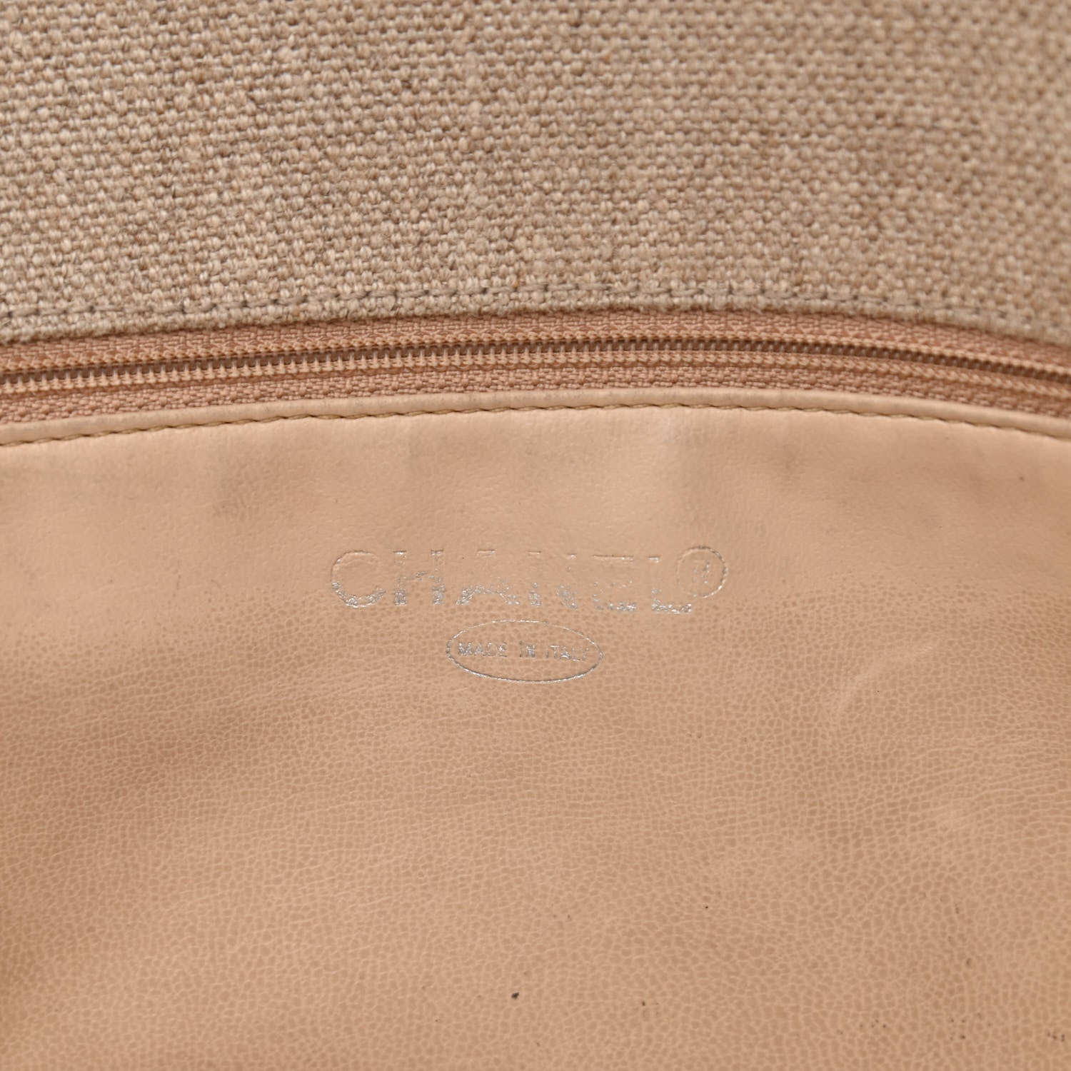 Chanel Linen CC Tote Beige 6 of 18