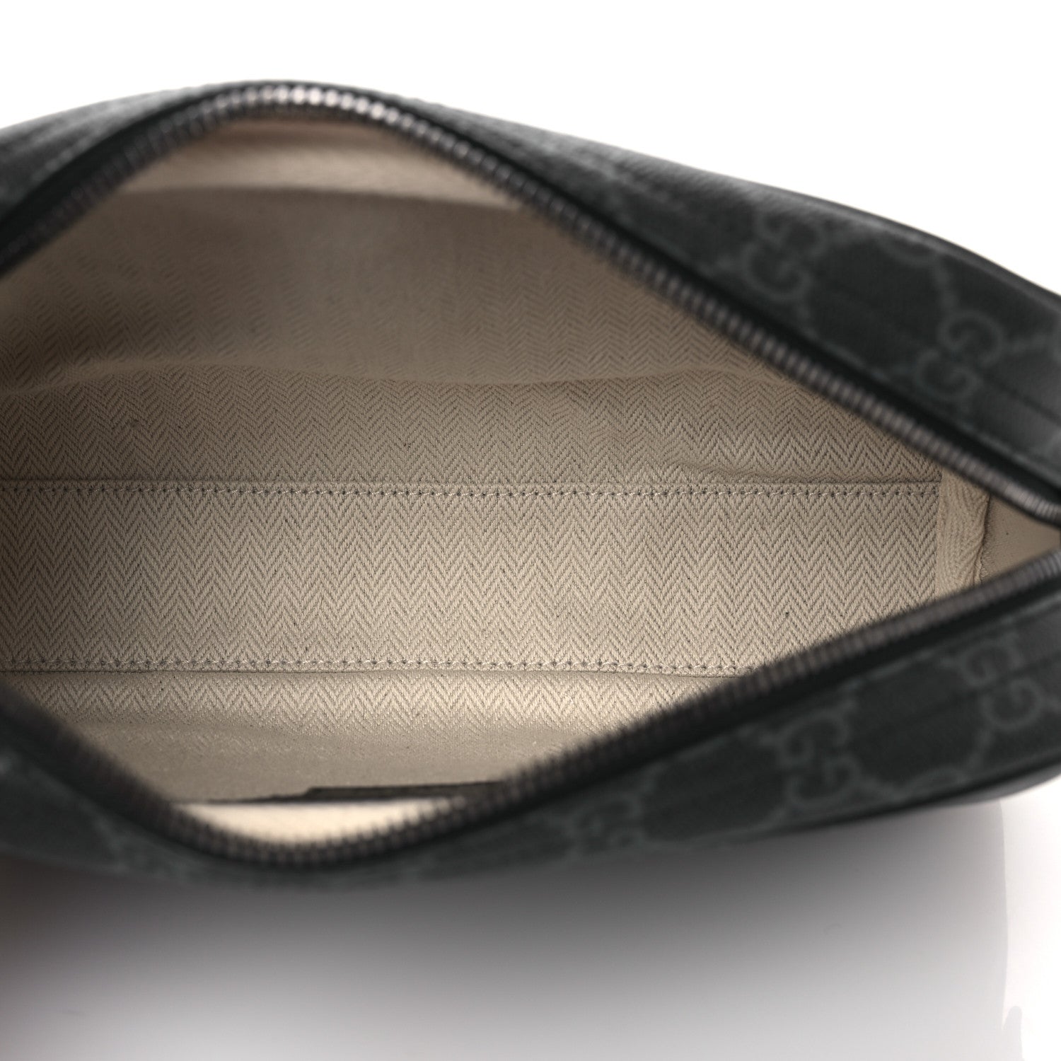 Gucci GG Supreme Monogram Textured Calfskin Emblem Small Crossbody Black 5 of 10