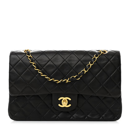 Chanel Lambskin Quilted Medium Double Flap Black 1 of 15