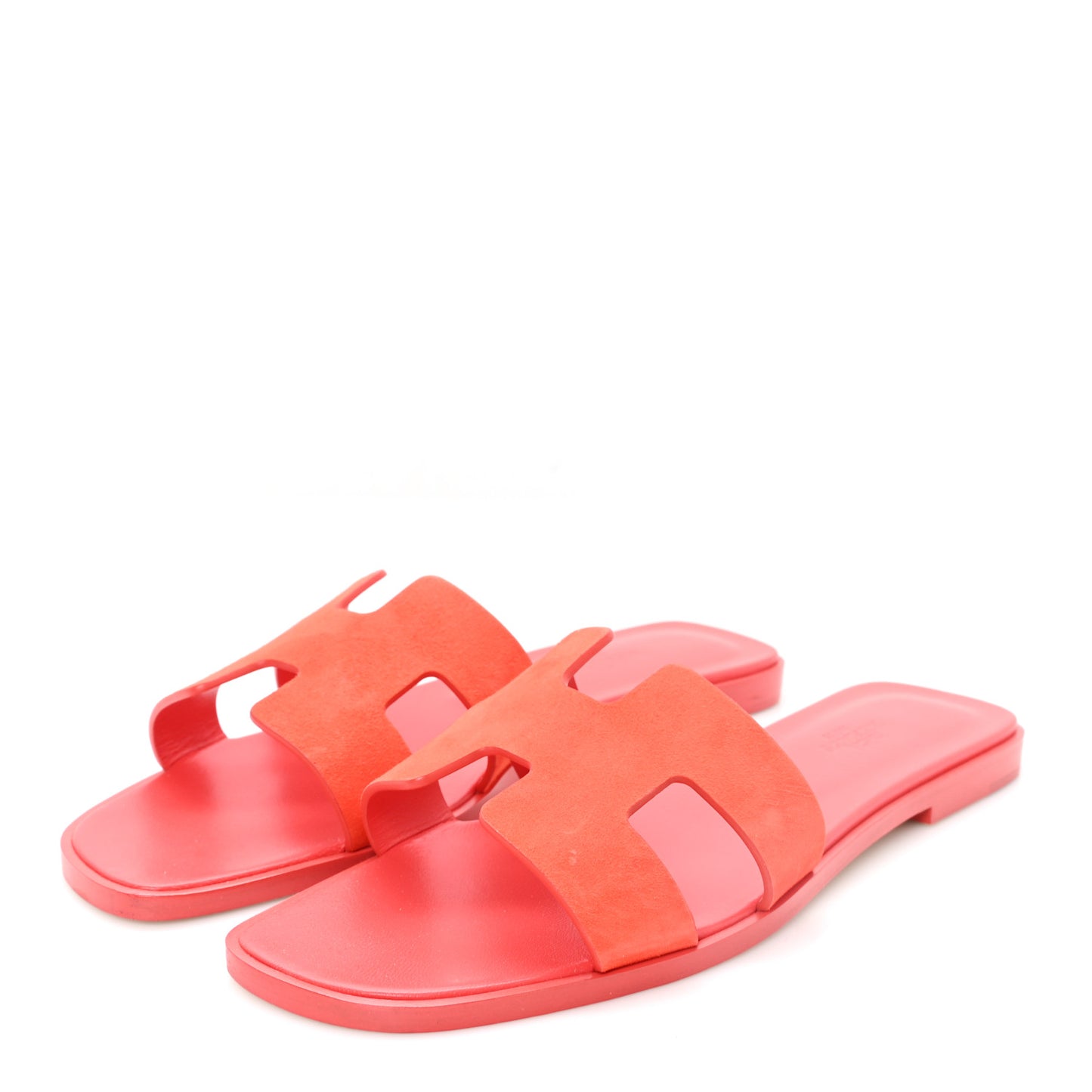 Suede Goatskin Oran Sandals 38.5 Rouge Grenadine