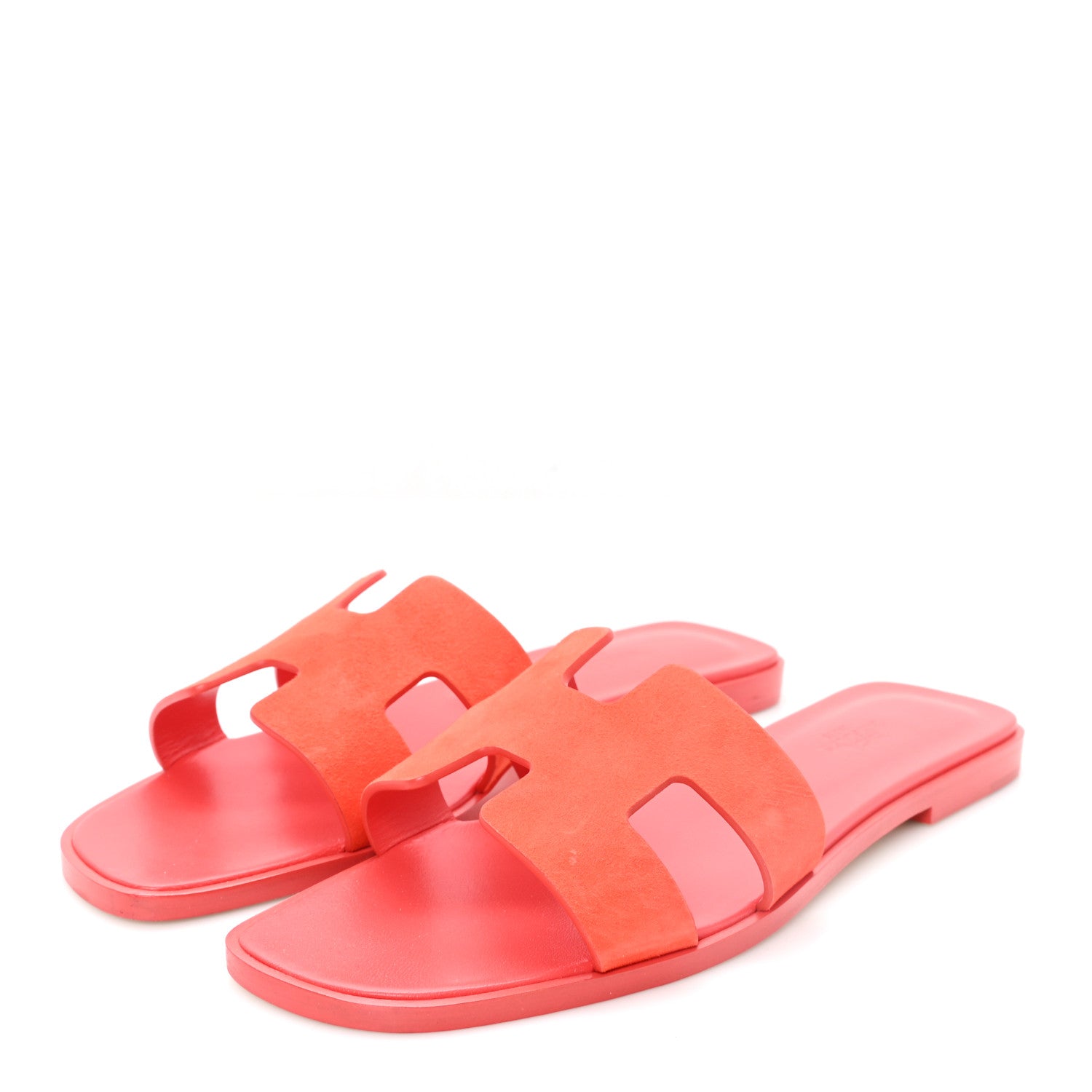 Hermes Suede Goatskin Oran Sandals 38.5 Rouge Grenadine 4 of 10