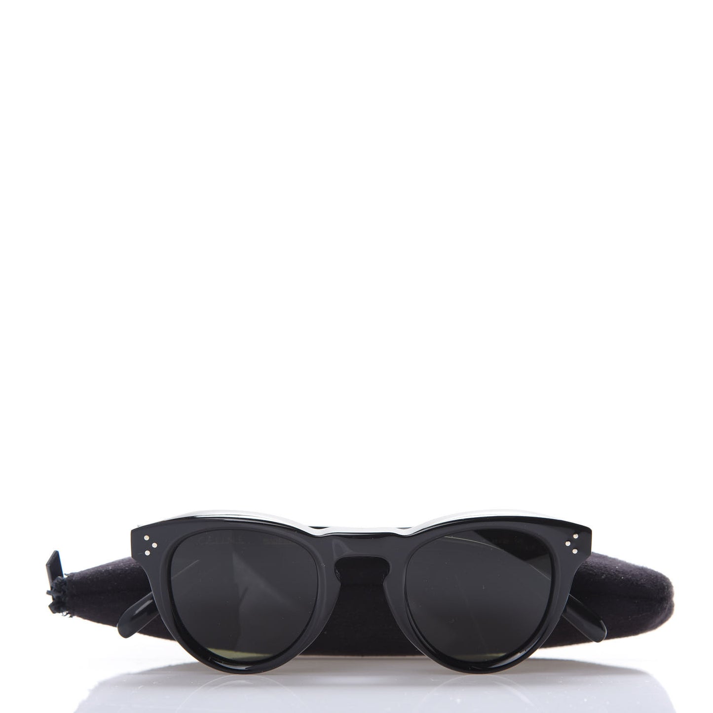 Acetate Bevel Cat Sunglasses CL41372/S Black
