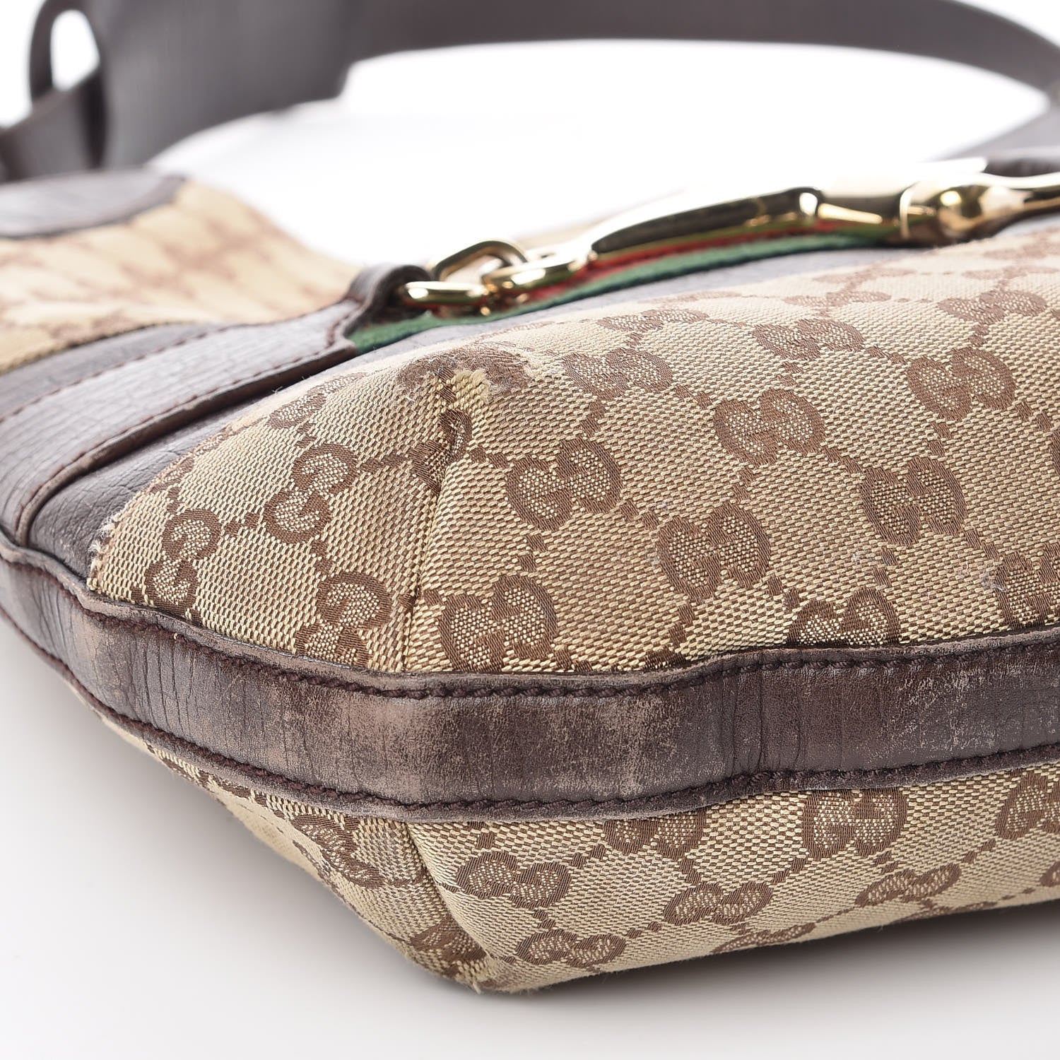 Gucci Monogram Hasler Hobo Dark Brown 22 of 24
