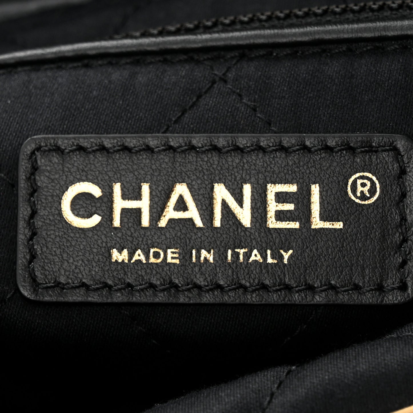 Shiny Calfskin Quilted Small Chanel 22 Black