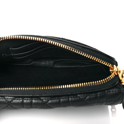 Christian Dior Supple Calfskin Cannage Caro Pouch with Chain Black 5 of 10