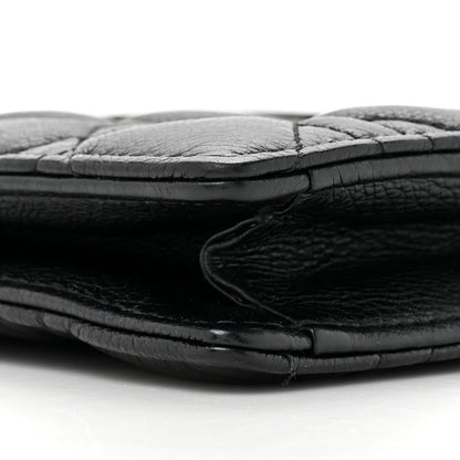 Christian Dior Calfskin Cannage Caro Zipped Pouch With Chain Black 9 of 11