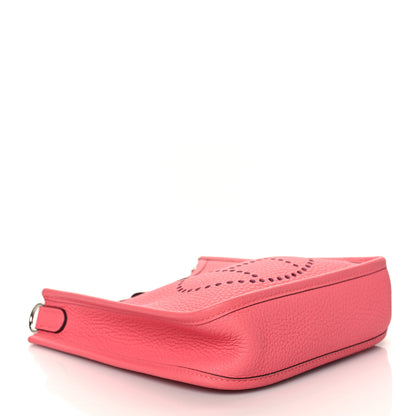 Hermes Taurillon Clemence Amazone Evelyne TPM Rose Azalee Rouge Pivoine 4 of 10