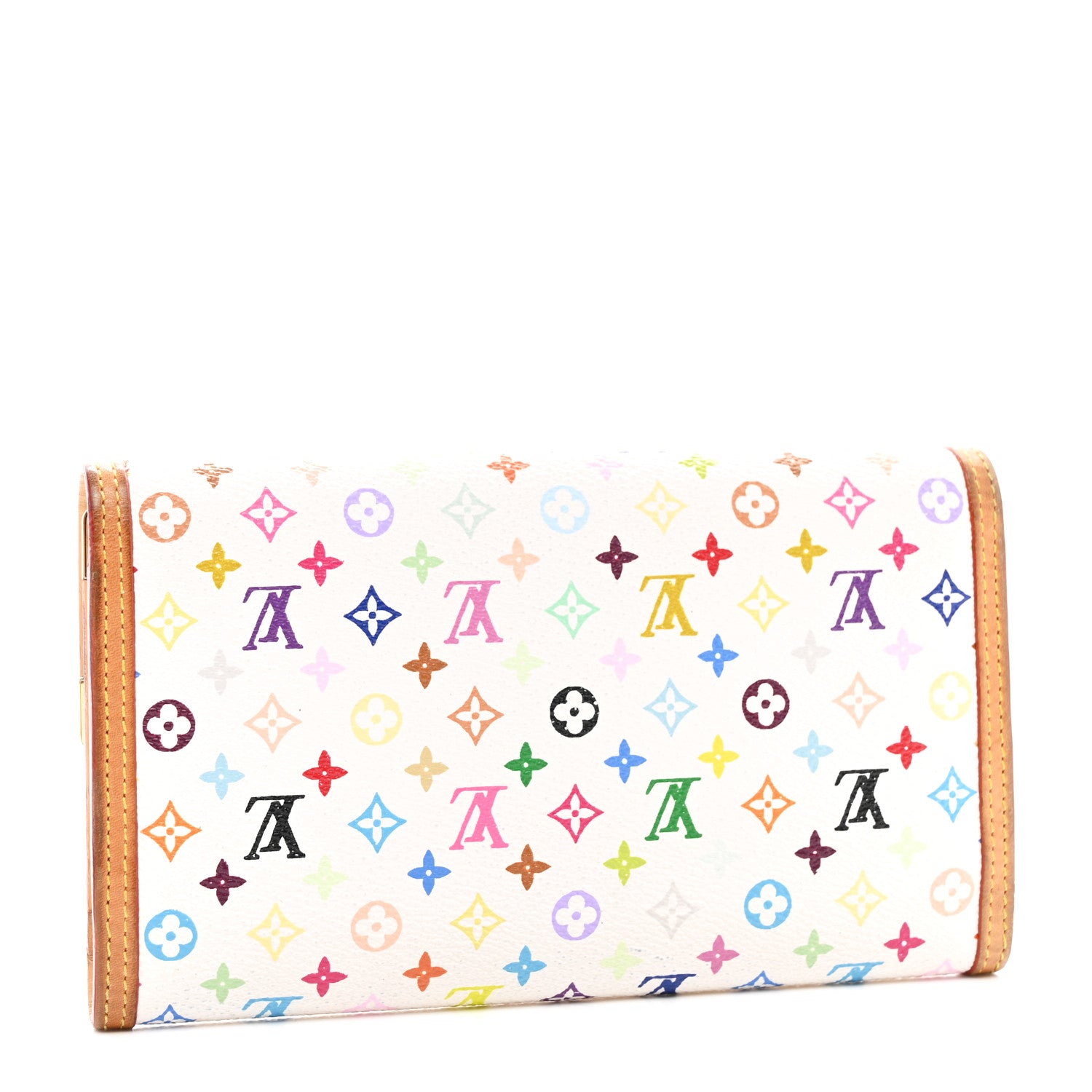 Louis Vuitton Monogram Multicolor Porte Tresor International Wallet White 3 of 8