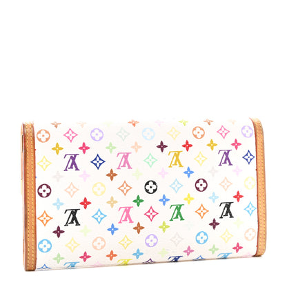 Louis Vuitton Monogram Multicolor Porte Tresor International Wallet White 3 of 8