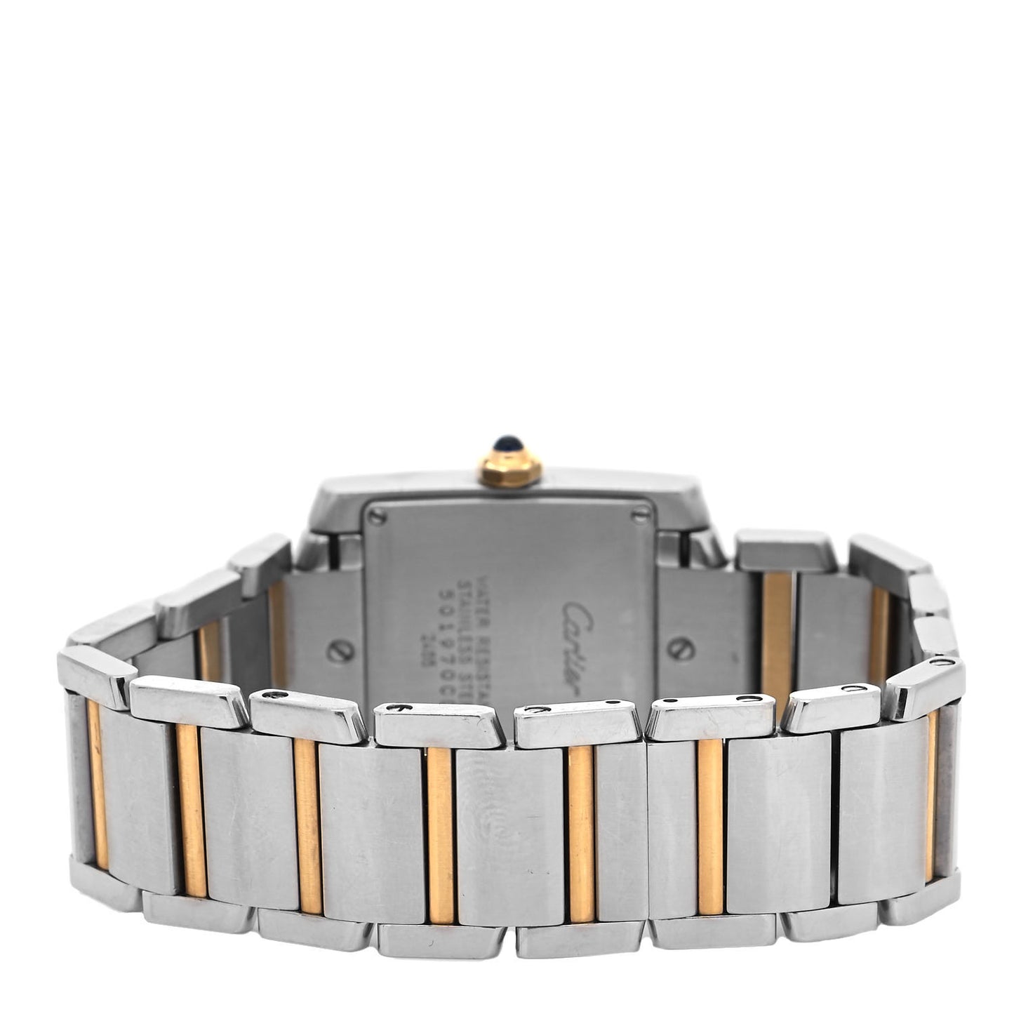 Stainless Steel 18K Yellow Gold 25mm Tank Francaise Quartz Watch