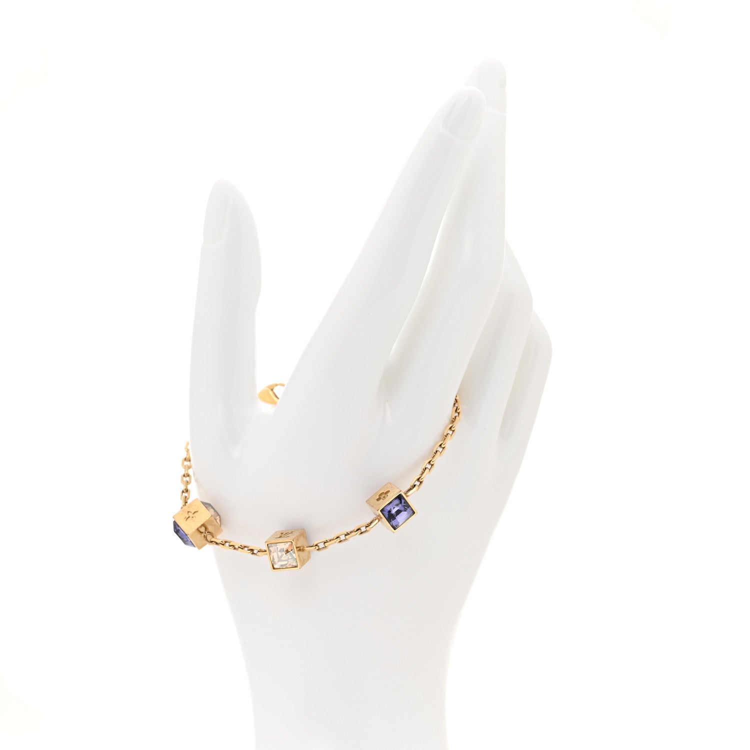 Louis Vuitton Swarovski Gamble Bracelet Azur Gold 2 of 4