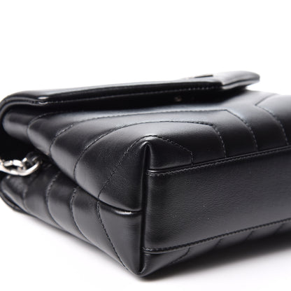 Saint Laurent Calfskin Y Quilted Monogram Toy Loulou Crossbody Bag Black 8 of 9