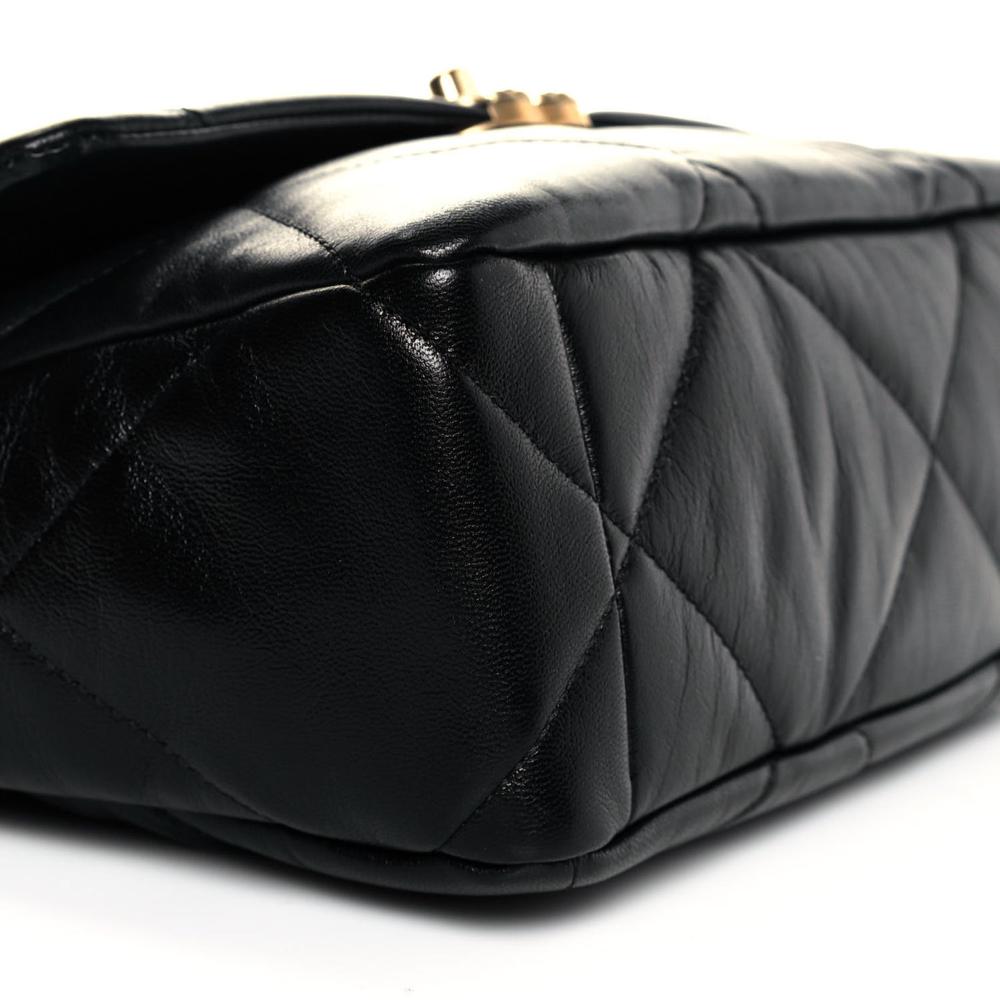 Lambskin Quilted Large Chanel 19 Flap Black