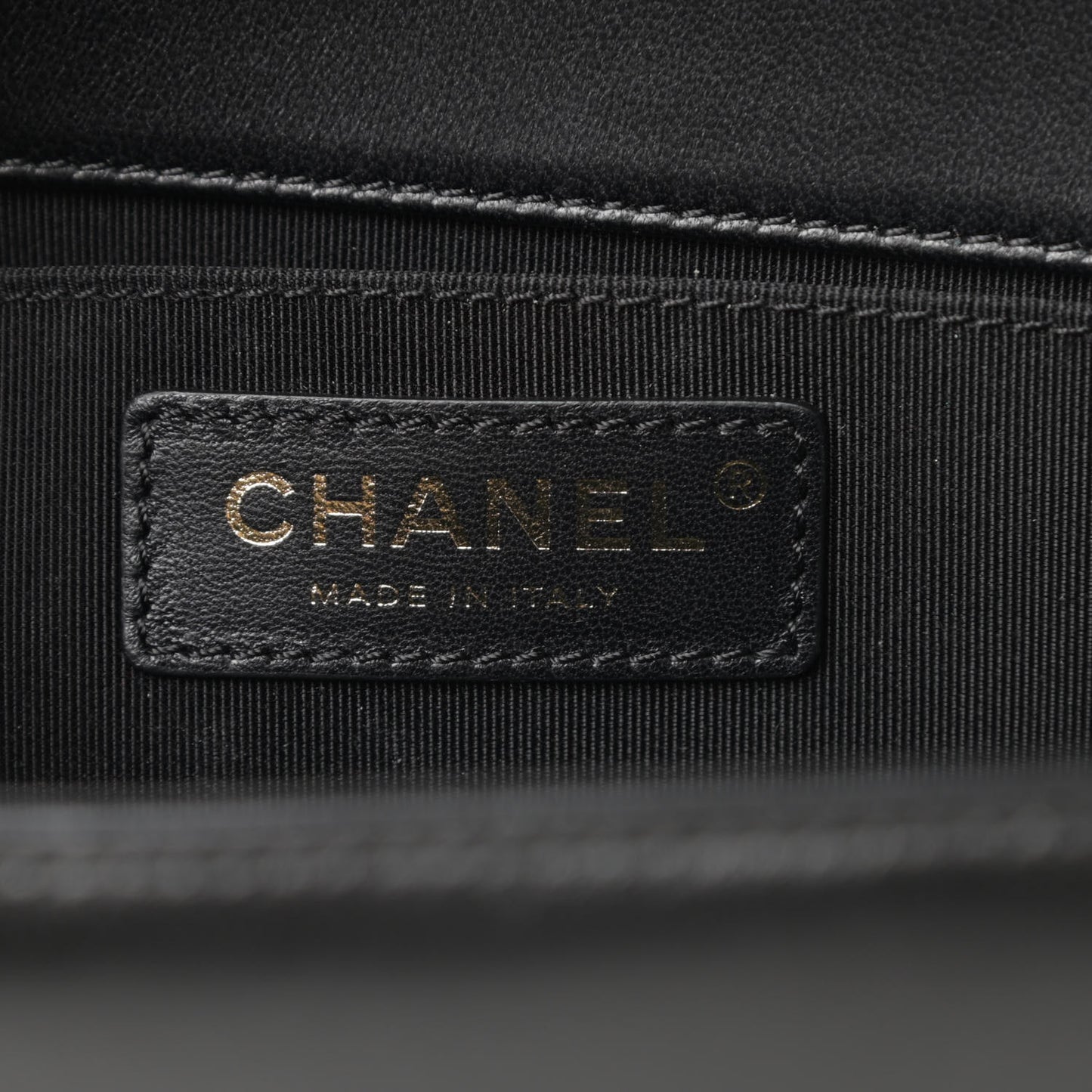 Lambskin Quilted Medium Boy Flap Black