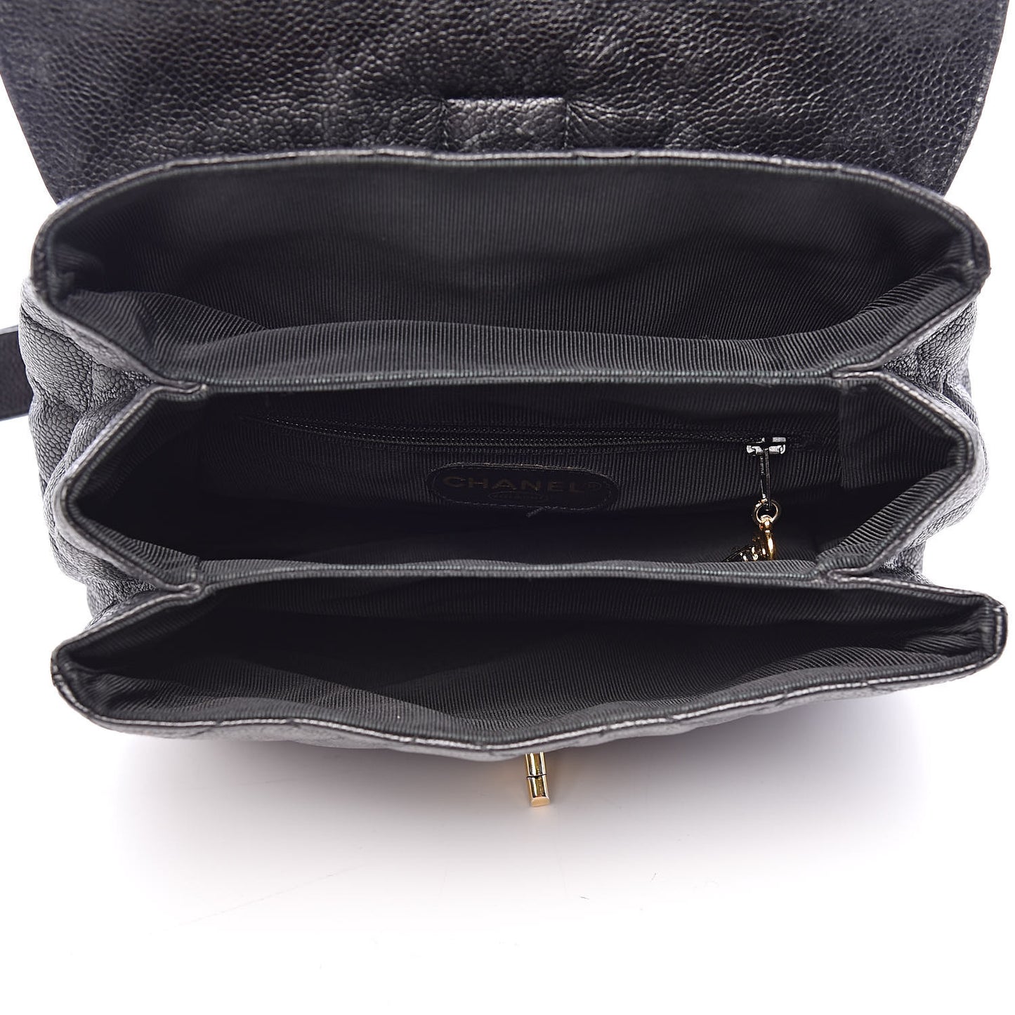 Caviar Quilted Backpack Black