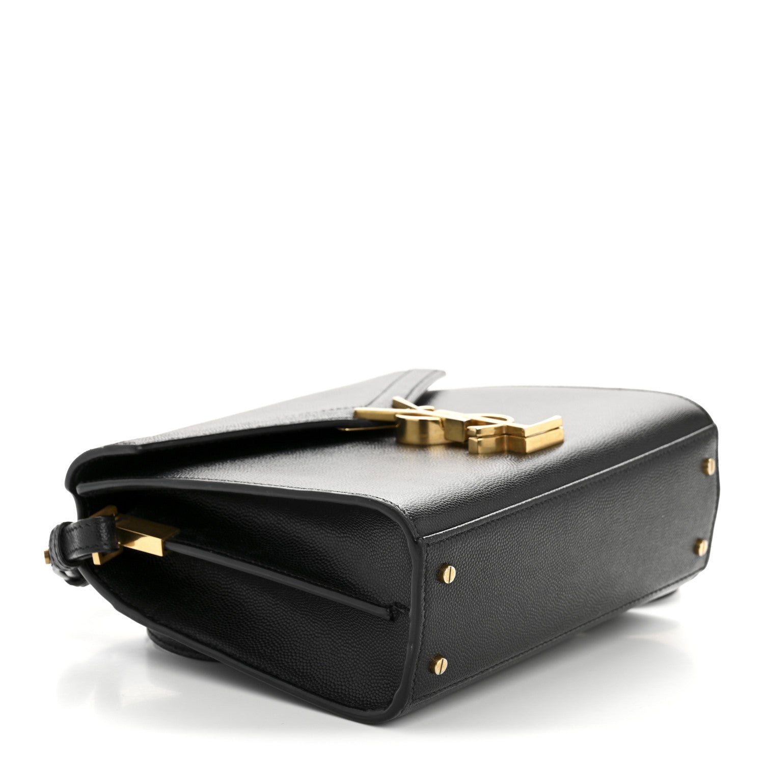 Saint Laurent Grain de Poudre Mini Classic Monogram Cassandra Top Handle Black 4 of 13