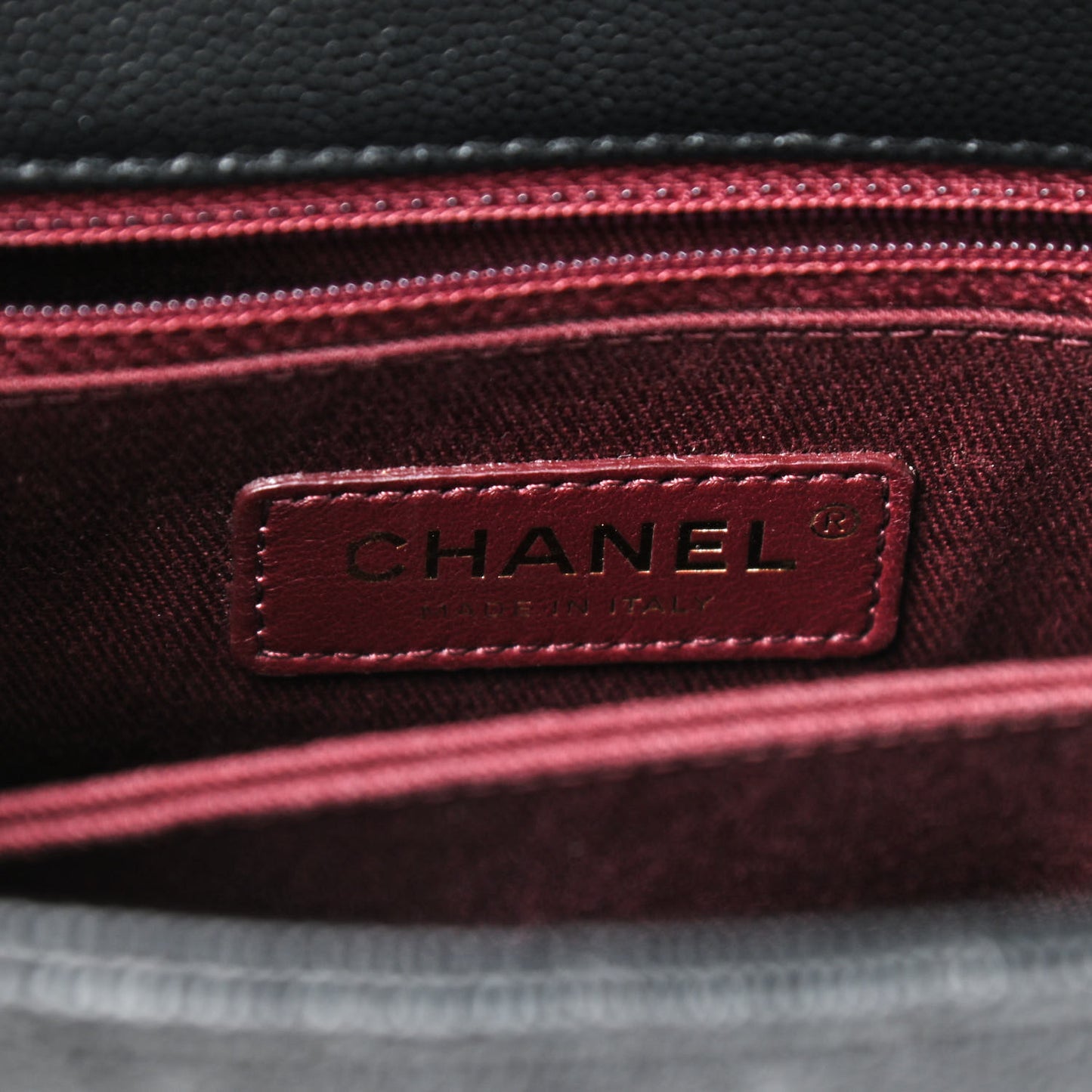 Caviar Quilted Mini Coco Handle Flap Black