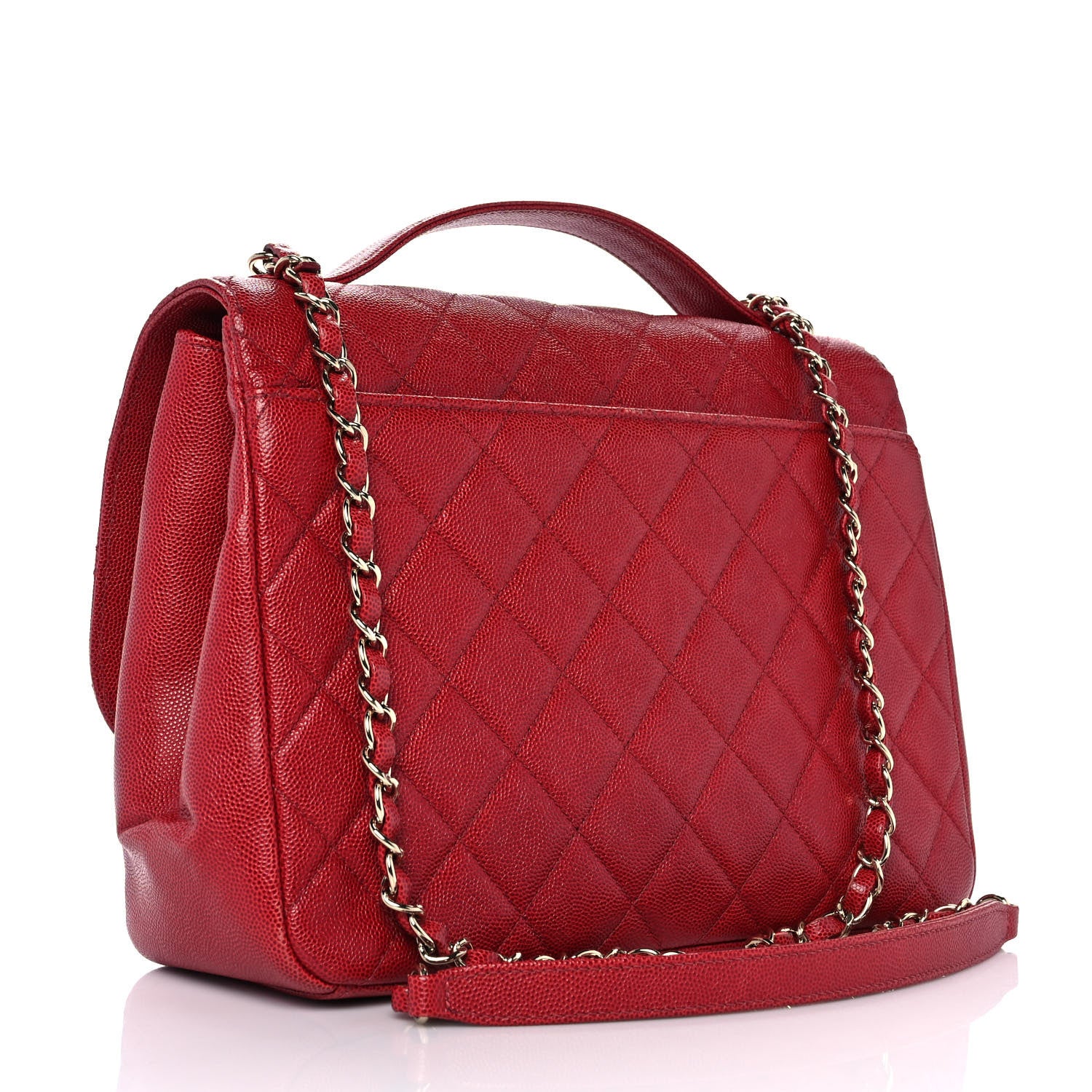 Chanel Caviar Quilted Large Business Affinity Flap Red 3 of 10