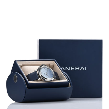 Panerai Stainless Steel Satin 38mm Luminor Due Automatic Watch Blue PAM01309 5 of 5