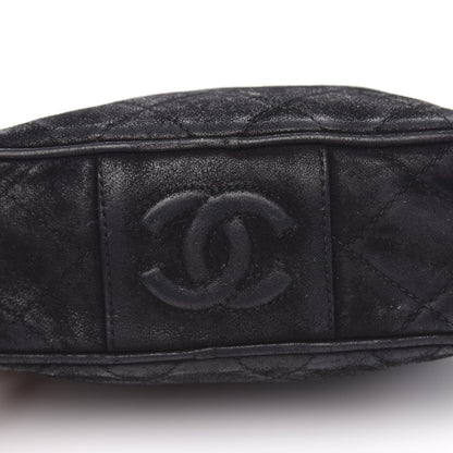 Chanel Suede Quilted Camera Case Crossbody Bag Black 15 of 16